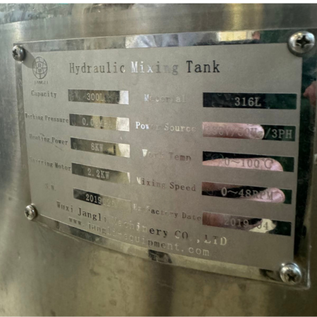 300l Hydraulic mixing tank for softgel 3